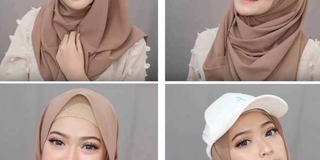4 tutorial hijab pashmina simple